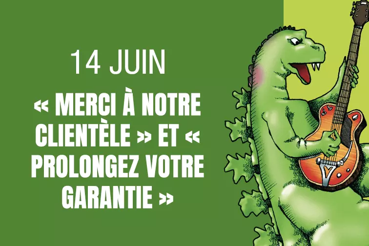 « Merci à notre clientèle » et « Prolongez votre garantie »